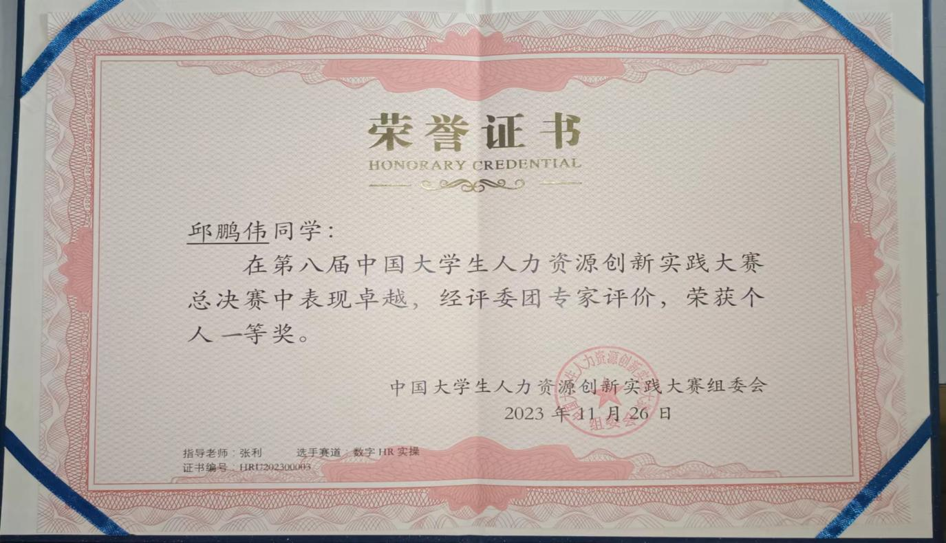 beat365官网‖管理学院‖喜报：热烈庆祝我院人力资源管理专业学生参加第八届HRU中国大学生人力资源创新实践大赛总决赛荣获团体二等奖！！！