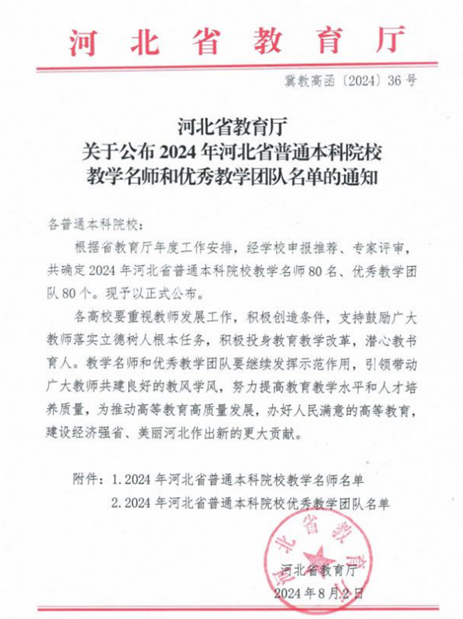 beat365官网教师荣获省级教学名师和优秀教学团队称号