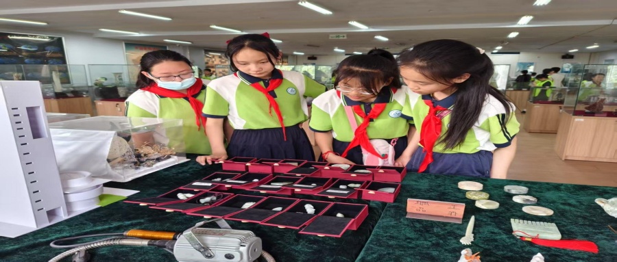 保定市莲池区西马池小学200名学生走进beat365地质馆开展新时代文明实践活动