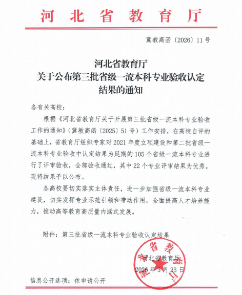 喜报！beat365官网电子信息工程专业顺利通过 河北省第三批省级一流本科专业验收