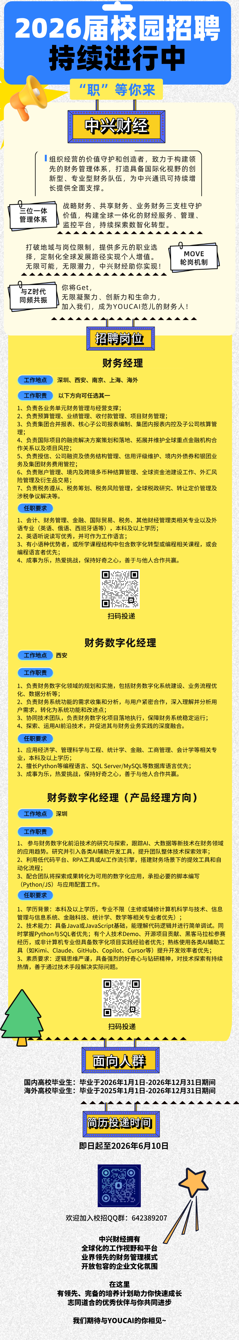 中兴财经2026年校园招聘持续进行中